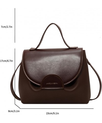 Womens Leather Crossbody Bag Designer Handbags Purses Fashion Luxury Classic Top Handle Satchel Square Bags Coffee $29.15 Totes