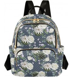 Rose Flower and Cactus Women's Backpack Purse Causal Daypack Work Travel College Business Trip Bag Shoulder Bag Medium $14.71...