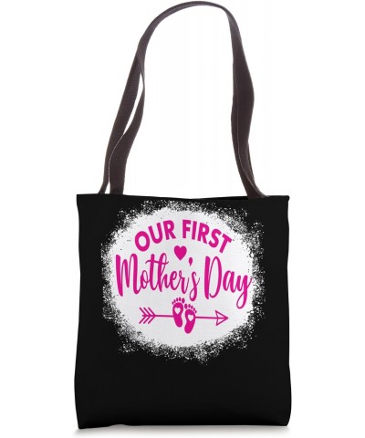 Our First Mother's Day Soon To Be Mom Pregnancy mom pink Tote Bag $9.84 Totes