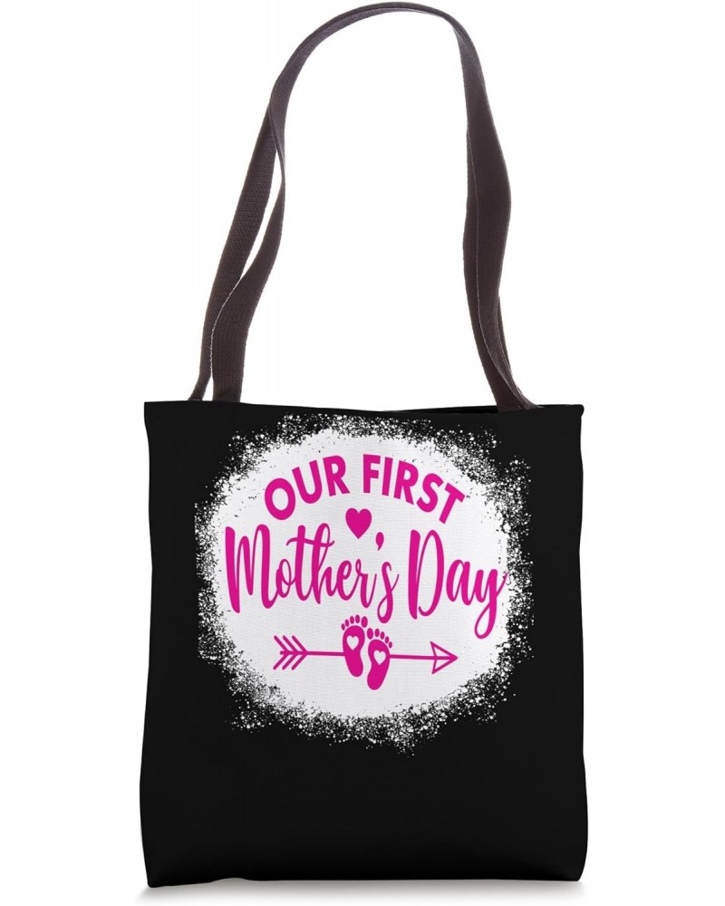 Our First Mother's Day Soon To Be Mom Pregnancy mom pink Tote Bag $9.84 Totes