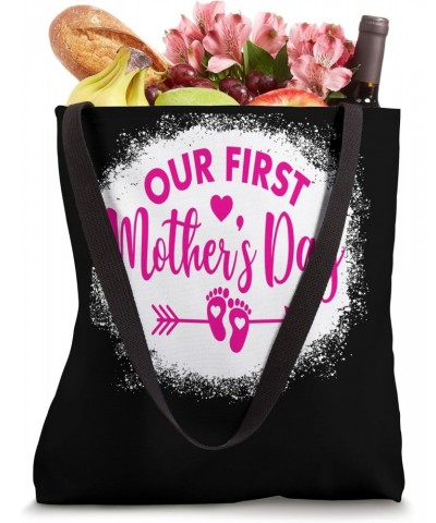 Our First Mother's Day Soon To Be Mom Pregnancy mom pink Tote Bag $9.84 Totes