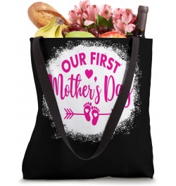 Our First Mother's Day Soon To Be Mom Pregnancy mom pink Tote Bag $9.84 Totes