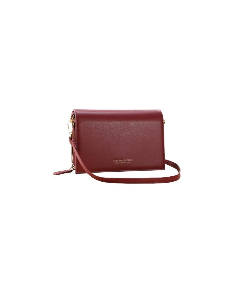 Ladies One Shoulder Messenger Bag Fashion Small Square Bag Ladies Wallet (Color : D) E $31.57 Wallets