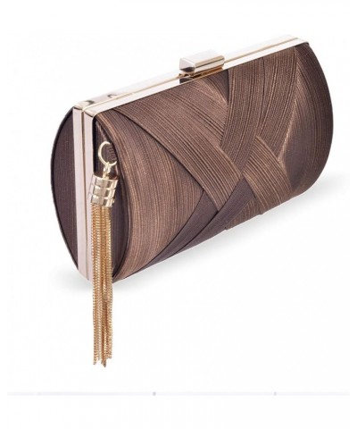 Womens Evening Clutch Bag Designer Evening Handbag Hand Bag,Lady Party Wedding Clutch Purse Elegant Tassel-brown $11.99 Eveni...