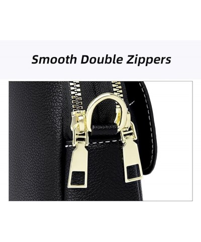 Small Crossbody Purse for Women Stylish Shoulder Bag Designer Purse with Double Zipper Lightweight Leather Handbag Khaki $19....