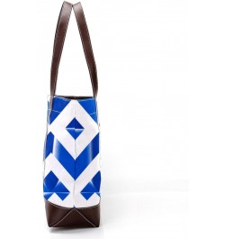 Flag Canvas Leather Mix Hand Bag - 13.3x4.7x12.2 in - Stylish and Spacious for Everyday Use $27.35 Crossbody Bags