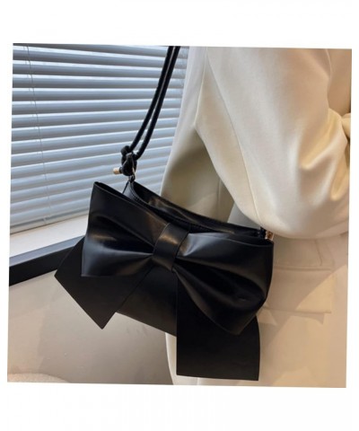 bowknot shoulder bag handbags for women fashion women handbag square tote bags single shoulder bag Black $10.01 Totes