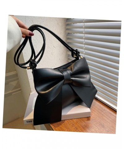 bowknot shoulder bag handbags for women fashion women handbag square tote bags single shoulder bag Black $10.01 Totes