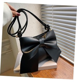 bowknot shoulder bag handbags for women fashion women handbag square tote bags single shoulder bag Black $10.01 Totes