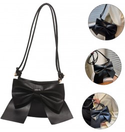 bowknot shoulder bag handbags for women fashion women handbag square tote bags single shoulder bag Black $10.01 Totes