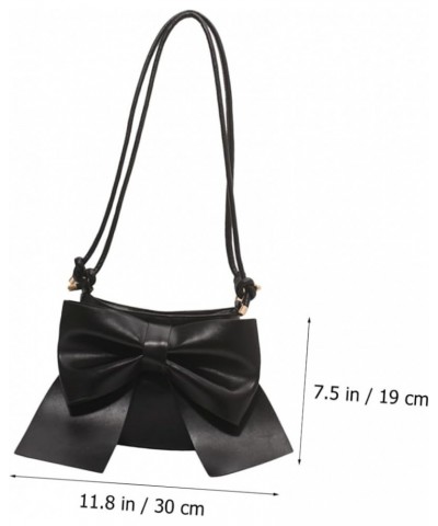 bowknot shoulder bag handbags for women fashion women handbag square tote bags single shoulder bag Black $10.01 Totes