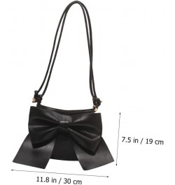 bowknot shoulder bag handbags for women fashion women handbag square tote bags single shoulder bag Black $10.01 Totes