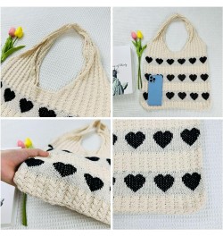 Crochet Tote Bag Beach Bag Hobo Bag Fairy Grunge Aesthetic Shoulder Bag Y2k Purse for Women Girls Grunge Accessories Apricot ...