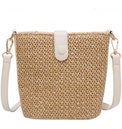 Straw Crossbody Bag for women tassel handmade shoulder bag Casual Beach Summer Beach Bucket Clutch Straws Wallet White $11.50...