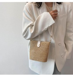 Straw Crossbody Bag for women tassel handmade shoulder bag Casual Beach Summer Beach Bucket Clutch Straws Wallet White $11.50...