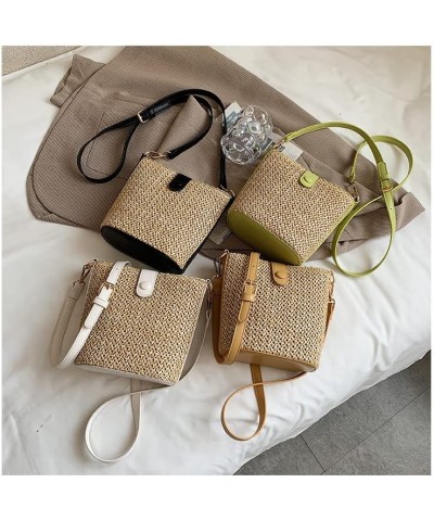 Straw Crossbody Bag for women tassel handmade shoulder bag Casual Beach Summer Beach Bucket Clutch Straws Wallet White $11.50...