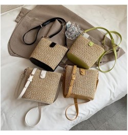 Straw Crossbody Bag for women tassel handmade shoulder bag Casual Beach Summer Beach Bucket Clutch Straws Wallet White $11.50...