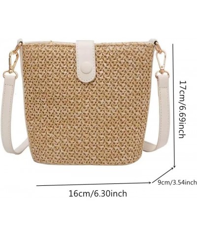 Straw Crossbody Bag for women tassel handmade shoulder bag Casual Beach Summer Beach Bucket Clutch Straws Wallet White $11.50...