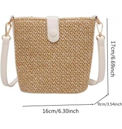 Straw Crossbody Bag for women tassel handmade shoulder bag Casual Beach Summer Beach Bucket Clutch Straws Wallet White $11.50...