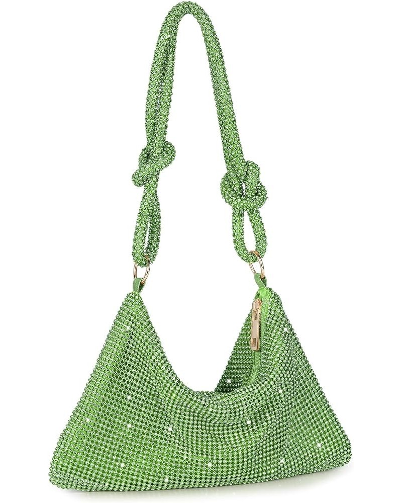 Rhinestone Purse Glitter Small Bag Sparkly Evening Women Sequin Clutch Green $8.54 Evening Bags