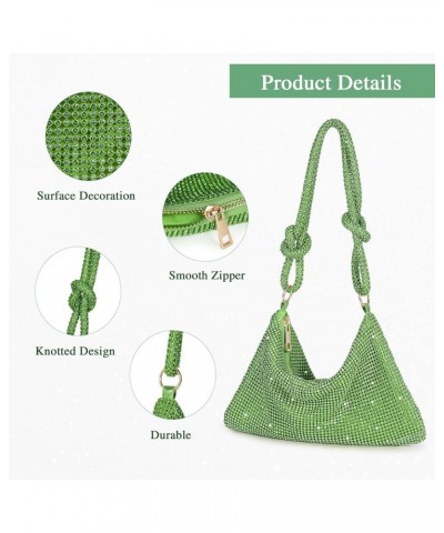 Rhinestone Purse Glitter Small Bag Sparkly Evening Women Sequin Clutch Green $8.54 Evening Bags