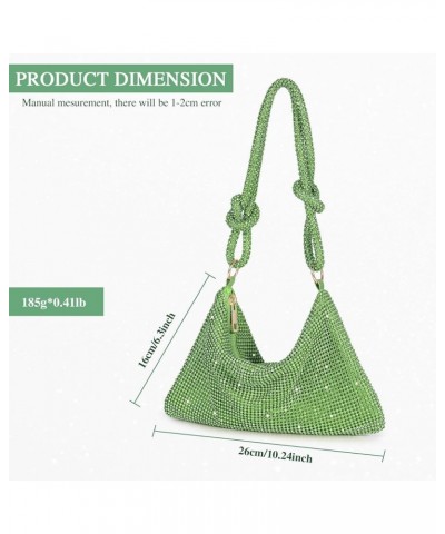 Rhinestone Purse Glitter Small Bag Sparkly Evening Women Sequin Clutch Green $8.54 Evening Bags