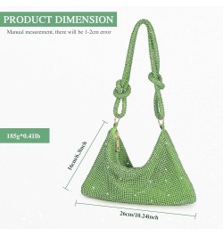 Rhinestone Purse Glitter Small Bag Sparkly Evening Women Sequin Clutch Green $8.54 Evening Bags