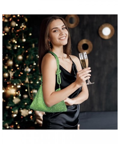 Rhinestone Purse Glitter Small Bag Sparkly Evening Women Sequin Clutch Green $8.54 Evening Bags