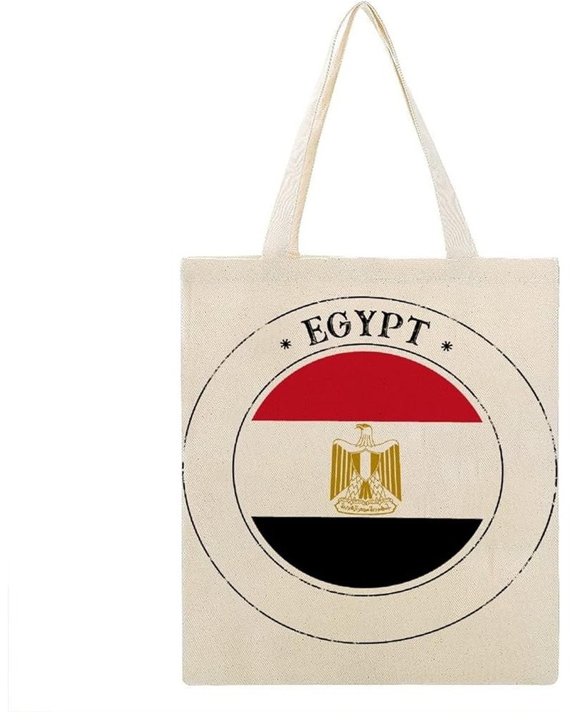 Egypt Flag Tote Bag National Flag Canvas Tote Bag with Handle Cute Book Bag Shopping Shoulder Bag for Women Girls Egypt $11.9...