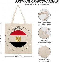 Egypt Flag Tote Bag National Flag Canvas Tote Bag with Handle Cute Book Bag Shopping Shoulder Bag for Women Girls Egypt $11.9...