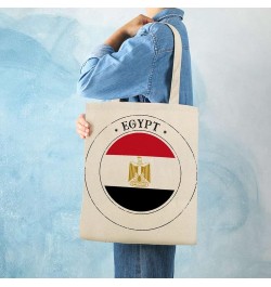 Egypt Flag Tote Bag National Flag Canvas Tote Bag with Handle Cute Book Bag Shopping Shoulder Bag for Women Girls Egypt $11.9...