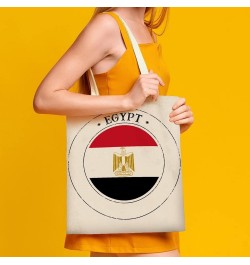 Egypt Flag Tote Bag National Flag Canvas Tote Bag with Handle Cute Book Bag Shopping Shoulder Bag for Women Girls Egypt $11.9...