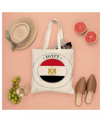 Egypt Flag Tote Bag National Flag Canvas Tote Bag with Handle Cute Book Bag Shopping Shoulder Bag for Women Girls Egypt $11.9...