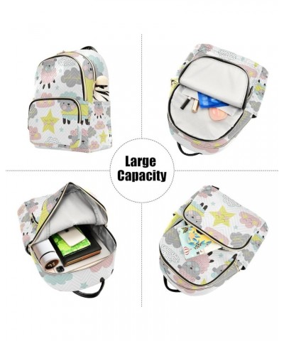 Women Backpack Sheep Cloud Starfarm Sheep Anti-Theft Travel Backpack with Luggage Belt Lightweight Handbag Lady Purse Roomy D...