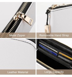 Soft PU Leather Clutch Long Bifold Wallet, Coin Purse Credit Pass Case, Unisex Durable Card-Holder Slim Billfold Money Storag...