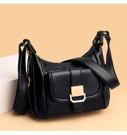 Crossbody Bags for Women Soft PU Leather Purses and Handbags Multipurpose Shoulder Bag Satchel Black $23.50 Satchels