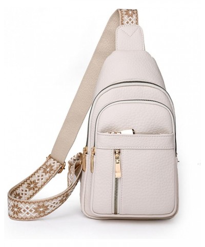 Small Sling Bag for Women Crossbody Sling Purse for Women Chest Bag Leather Sling Bag White $33.64 Backpacks