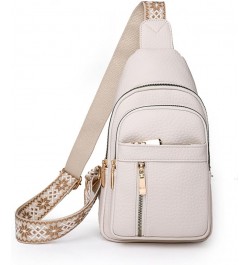 Small Sling Bag for Women Crossbody Sling Purse for Women Chest Bag Leather Sling Bag White $33.64 Backpacks