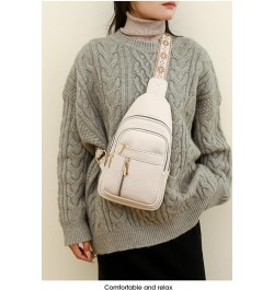 Small Sling Bag for Women Crossbody Sling Purse for Women Chest Bag Leather Sling Bag White $33.64 Backpacks