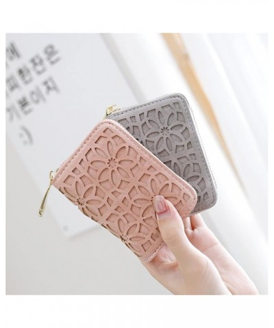 Wallet Cute Personality Mini Card Wallet Co-Wallet Women's Card (Color : Black) Gray $20.10 Wallets