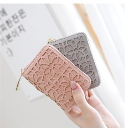 Wallet Cute Personality Mini Card Wallet Co-Wallet Women's Card (Color : Black) Gray $20.10 Wallets