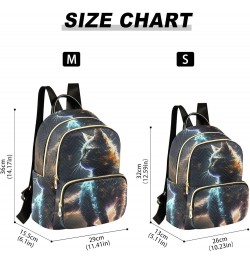 Medium Fashion Backpack for Women Galaxy Cat Print Ladies Travel Daypack Aesthetic Shoulder Bag 11.4×6.1×14.1 IN $14.76 Backp...