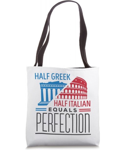 Italy Pride Heritage Half Greek Half Italian Greece Tote Bag $9.84 Totes