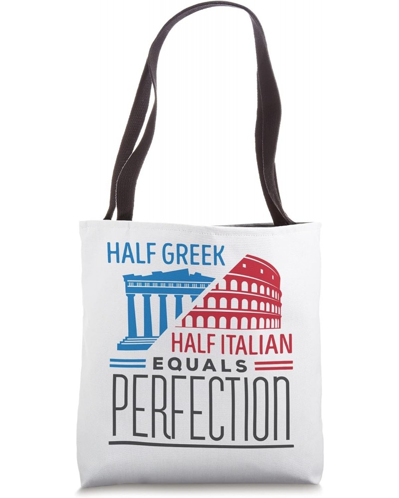 Italy Pride Heritage Half Greek Half Italian Greece Tote Bag $9.84 Totes