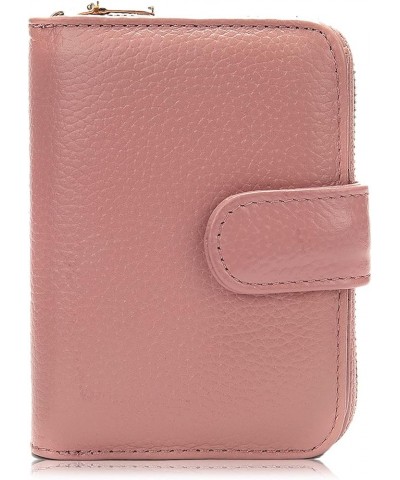 Women's Minimalist Small Genuine Leather Wallet RFID Blocking Accordion Credit Card Case Holder with 12 Card Slots, 3 Windows...