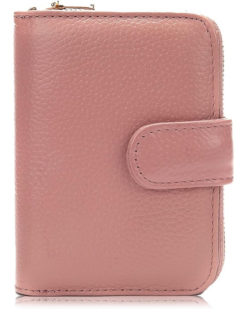 Women's Minimalist Small Genuine Leather Wallet RFID Blocking Accordion Credit Card Case Holder with 12 Card Slots, 3 Windows...