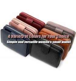 Women's Minimalist Small Genuine Leather Wallet RFID Blocking Accordion Credit Card Case Holder with 12 Card Slots, 3 Windows...