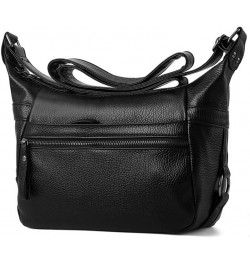 Women Casual Crossbody Small Hobo Shoulder Bag Black PU Leather Travel Purse for Lady Black - Style C $12.95 Hobo Bags