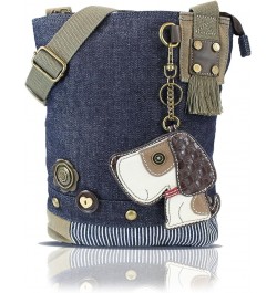 Patch Cross-Body Women Handbag, Canvas Messenger Bag Toffy Dog Denim $31.86 Crossbody Bags