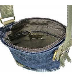 Patch Cross-Body Women Handbag, Canvas Messenger Bag Toffy Dog Denim $31.86 Crossbody Bags